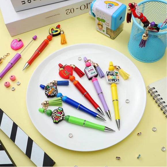 One 2 pc set Handmade Refillable Theme Pens - Picture 1 of 15